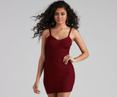 Robe pull côtelée à col en V Hawt